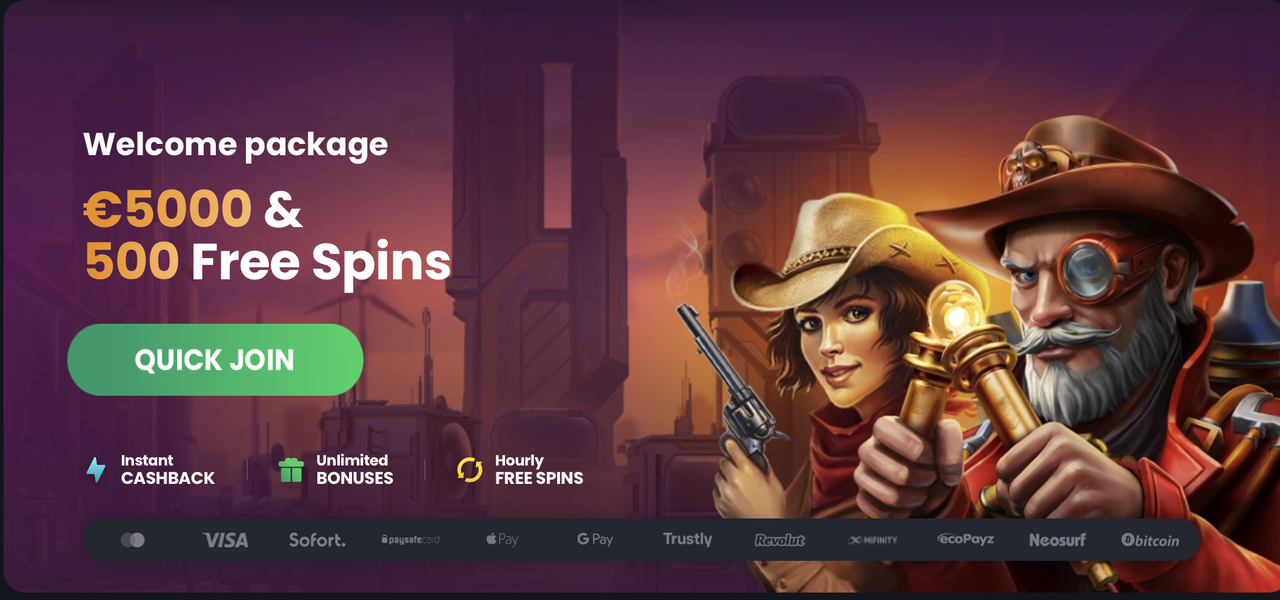 Freispiel-Angebot im Willkommenspaket von Bitkingz Casino mit 500 Freispielen in Tagesrationen