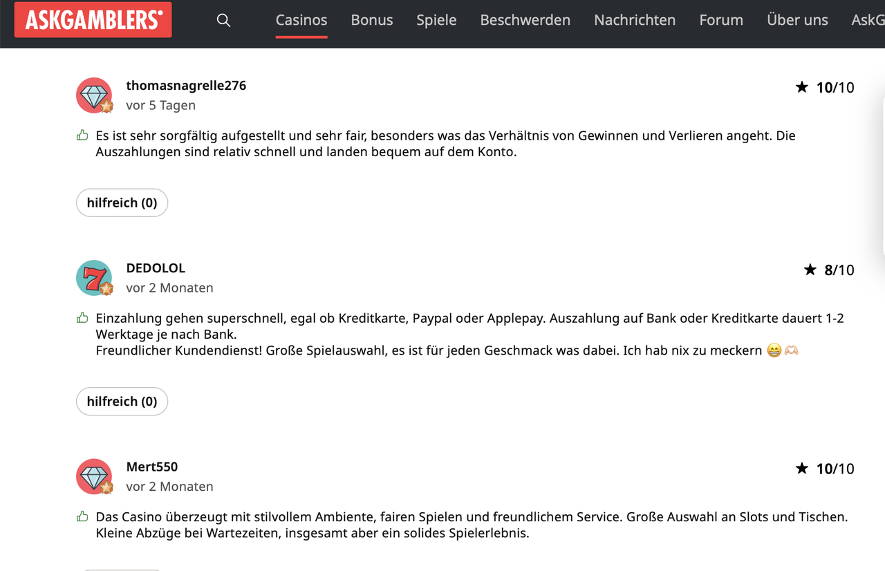 Positive Bitkingz Erfahrungen von Spielern zu schnellen Auszahlungen und fairen Spielen bei AskGamblers