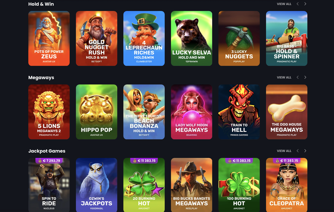 Hold and Win, Megaways und Jackpot-Slots bei Bitkingz mit Live-Jackpot-Zählern
