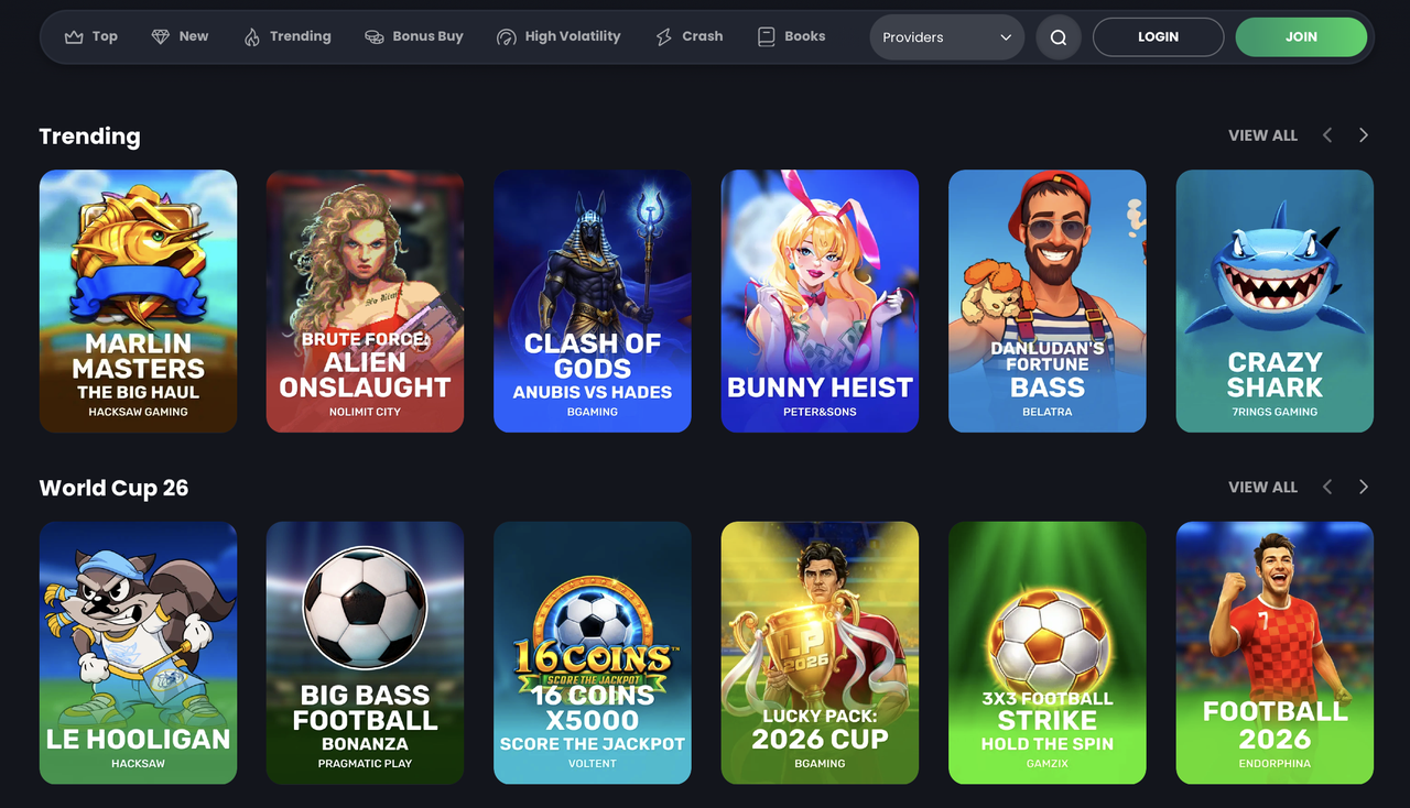 Trending Slots und WM-2026-Themenreihe bei Bitkingz Casino